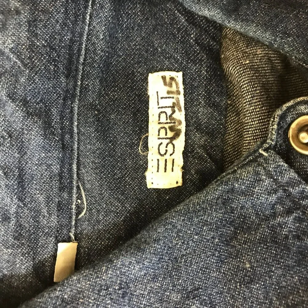 ESPRIT - WOMEN'S LARGE - BLUE DENIM LONG SLEEVE TOP CHORE SHIRT VINTAGE Y2K - Picture 6 of 8